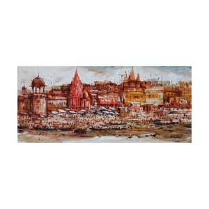 16 small banaras ghat painting by kashinath das acrylic on board 2