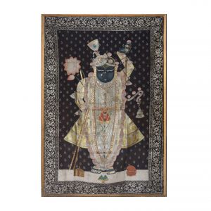 26 shreenathji pichwai with gold silver work