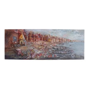 5 modern banaras ghat painting by k das