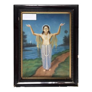chaitanya mahaprabhu bengal school oil on canvas