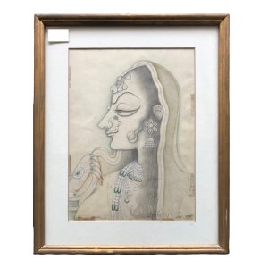 kishangarh style miniature painting by artist chotu