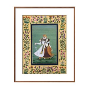 lovers in embrace miniature painting